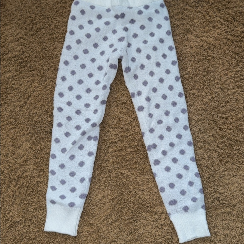 White and Gray Polka Dot Leggings
